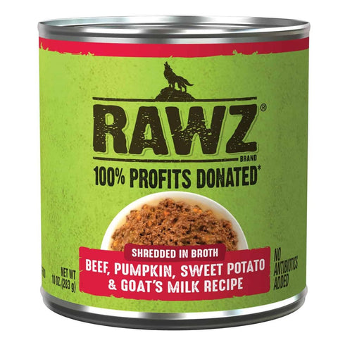 Rawz Shredded Beef Pumpkin Sweet Potato & Goat'S Milk Dog Food 10oz Poudre Pet & Feed Supply