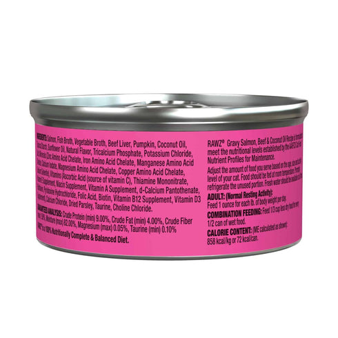 Rawz Gravy Salmon Beef & Coconut Oil Cat Food 3oz Poudre Pet & Feed Supply 2