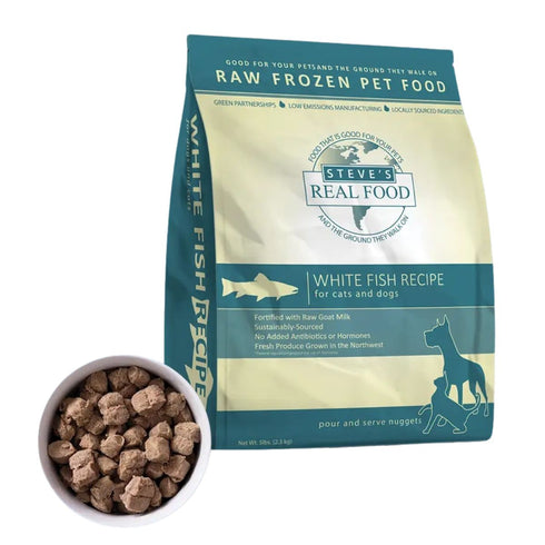 Steve’s Real Food Whitefish Frozen Raw Dog Food 5lb - Poudre Pet & Feed Supply