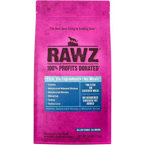 Rawz Salmon Chicken Whitefish Dry Cat Food 3.5lb - Poudre Pet & Feed Supply