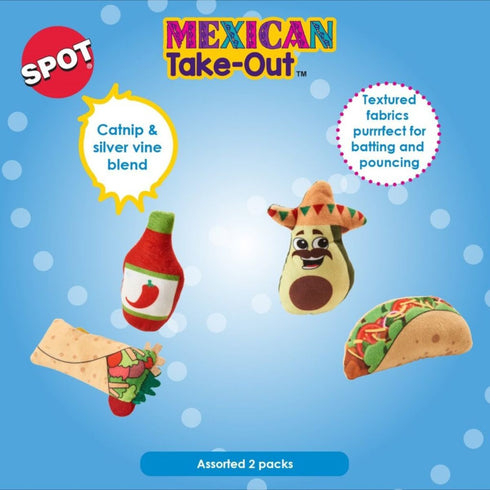 Spot Mexican Take Out Cat Toys 2Pk - Poudre Pet & Feed Supply 2