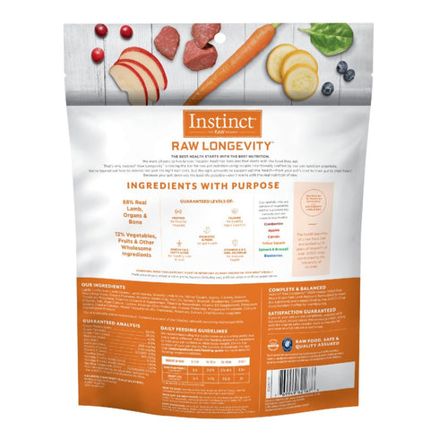 Nature's Variety Instinct Longevity Lamb Freeze Dried Raw Dog Food 16oz - Poudre Pet & Feed Supply 2