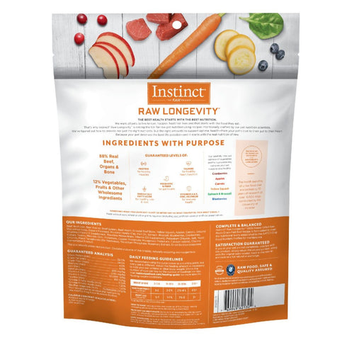 Nature's Variety Instinct Longevity Beef Freeze Dried Raw Dog Food 16oz - Poudre Pet & Feed Supply 2