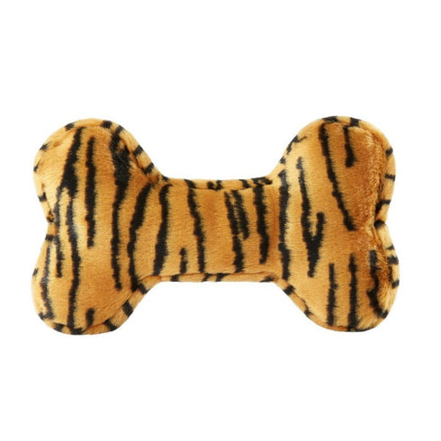 Fluff & Tuff Medium Tiger Bone Dog Toy - Poudre Pet & Feed Supply