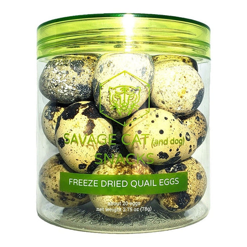 Savage Cat Freeze Dried Quail Eggs Cat & Dog Treats 2.75oz - Poudre Pet & Feed Supply