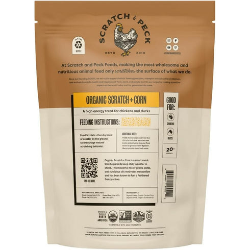 Scratch & Peck Organic Scratch + Corn 10lb - Poudre Pet & Feed Supply 2