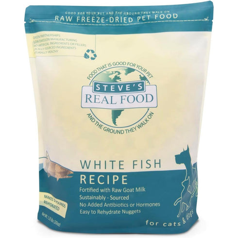 Steve's Real Food Whitefish Freeze Dried Raw Nugget Dog Food 1.25lb - Poudre Pet & Feed Supply