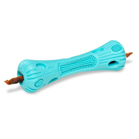 Totally Pooched Stuff'n Brush Stick 9" Teal - Poudre Pet & Feed Supply 2