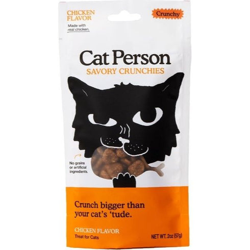 Cat Person Chicken Savory Crunchies Cat Treats 2oz - Poudre Pet & Feed Supply