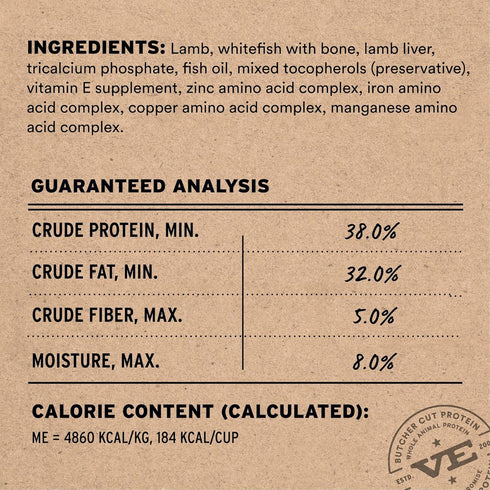 Vital Essentials Freeze Dried Soft Nibs Lamb Whitefish Raw Dog Food 14oz - Poudre Pet & Feed Supply 3
