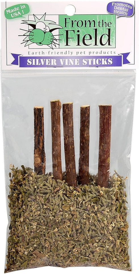 From the Field CATNIP SILVER VINE STICKS - Poudre pet and feed supply