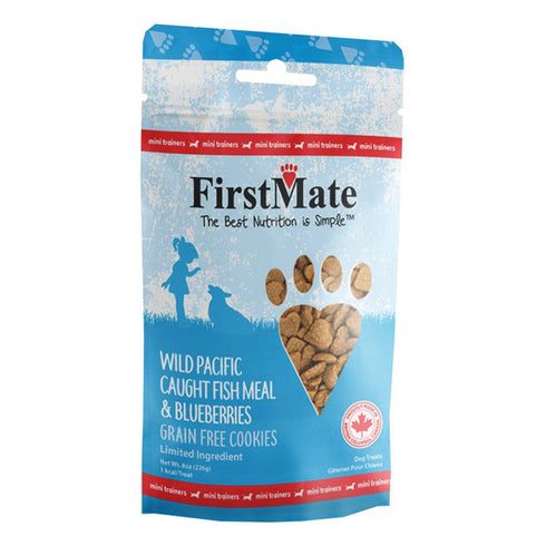 First Mate Wild Pacific Caught Fish Blueberries Dog Treats 8oz - Poudre Pet and Feed Supply