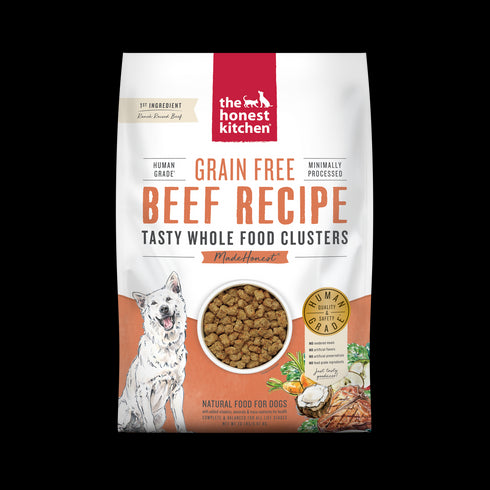 Honest Kitchen Grain-Free Beef Whole Food Clusters Dry Dog Food 20lb - Poudre Pet and Feed Supply