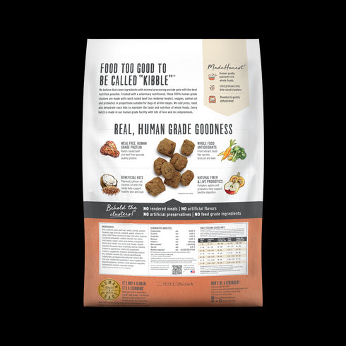 Honest Kitchen Grain-Free Beef Whole Food Clusters Dry Dog Food 20lb - Poudre Pet and Feed Supply