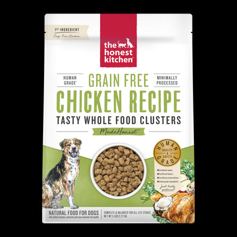 Honest Kitchen Grain-Free Chicken Whole Food Clusters Dry Dog Food 5lb - Poudre Pet and Feed Supply
