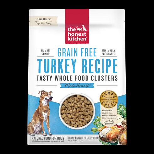 Honest Kitchen Grain-Free Turkey Whole Food Clusters Dry Dog Food 5lb - Poudre Pet and Feed Supply