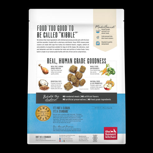 Honest Kitchen Grain-Free Turkey Whole Food Clusters Dry Dog Food 5lb - Poudre Pet and Feed Supply