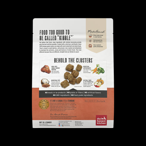 Honest Kitchen Grain-Free Beef Whole Food Clusters Dry Dog Food 1lb - Poudre Pet and Feed Supply