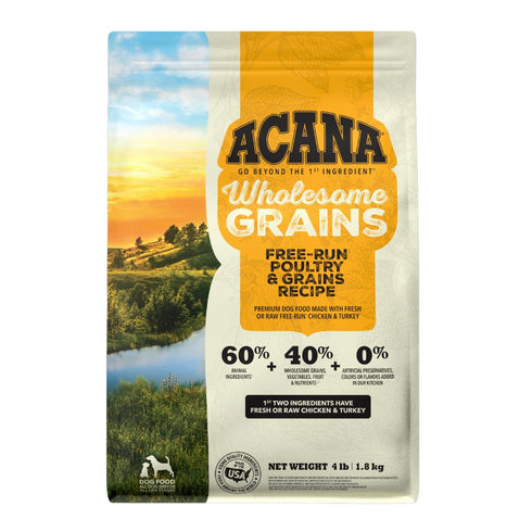 Acana Free Run Poultry Wholesome Grains Dry Dog Food 4lb - Poudre Pet and Feed Supply