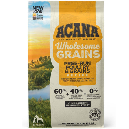 Acana Free Run Poultry Wholesome Grains Dry Dog Food 22lb - Poudre Pet and Feed Supply