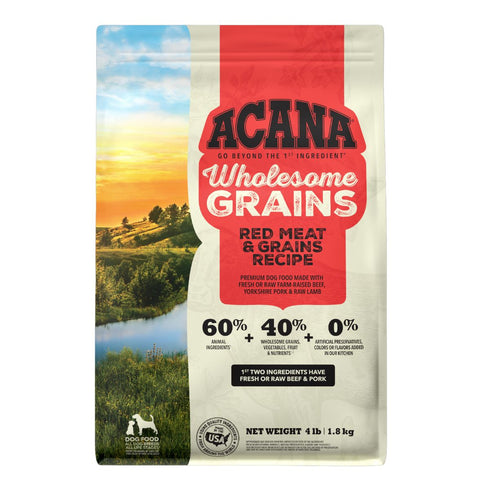 Acana Red Meat Wholesome Grains Dry Dog Food 4lb - Poudre Pet and Feed Supply
