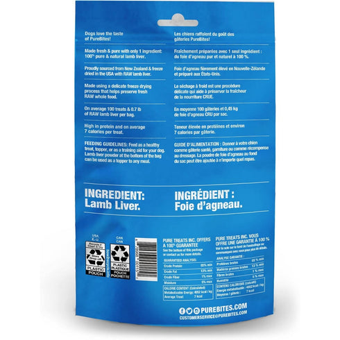 Pure Bites Lamb Freeze Dried Dog Treats 3.35oz - Poudre Pet and Feed Supply 3