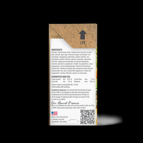 Honest Kitchen Butcher Block Pate Chicken & Super Greens Grain Free Dog Food 10.5oz poudrefeed.com 4