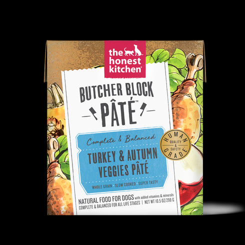 Honest Kitchen Butcher Block Pate Turkey & Autumn Veggies Recipe for Dogs 10.5oz - Poudre Pet and Feed Supply