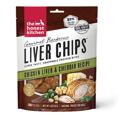 Honest Kitchen Barbecue Liver Chips Chicken Dog Treats 4Oz - Poudre Pet and Feed Supply