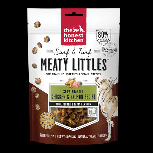 The Honest Kitchen Surf & Turf Meaty Littles Chicken Salmon Dog Treats 4Oz - Poudre Pet and Feed Supply