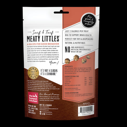 The Honest Kitchen Surf & Turf Meaty Littles Beef Salmon Dog Treats 4Oz - Poudre Pet and Feed Supply