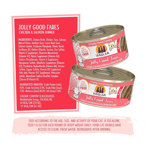 Weruva Cat Pate Jolly Good Fares Chicken & Salmon Wet Cat Food 5.5oz -Poudre Pet & Feed Supply 3