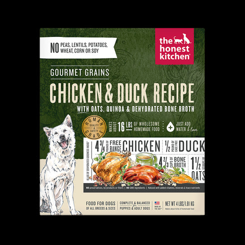 Honest Kitchen Gourmet Grains Chicken & Duck Dog Food 4lb - Poudre Pet and Feed Supply
