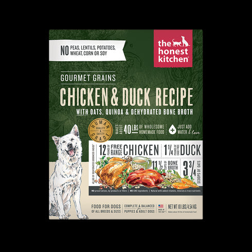 Honest Kitchen Gourmet Grains Chicken & Duck Dog Food 10lb - Poudre Pet and Feed Supply