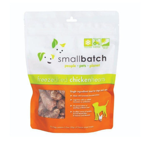 Smallbatch Freeze Dried Chicken Hearts Dog Treats 3.5oz Poudre Pet & Feed Supply