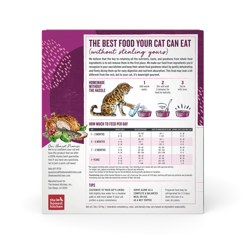 The Honest Kitchen Dehydrated Grain Free Chicken & Fish Cat Food 2lb - Poudre Pet and Feed Supply