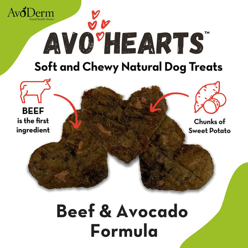 Avoderm AvoHearts Beef & Avocado Dog Treats 5oz - Poudre Pet and Feed Supply