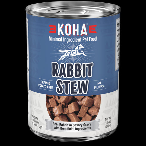Koha Minimal Ingredient Grain Free Rabbit Stew Dog Food 12.7oz - Poudre Pet & Feed Supply