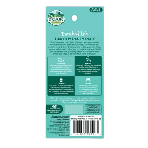 Oxbow Enriched Life Timothy Party Pack - Poudre Pet and Feed Supply