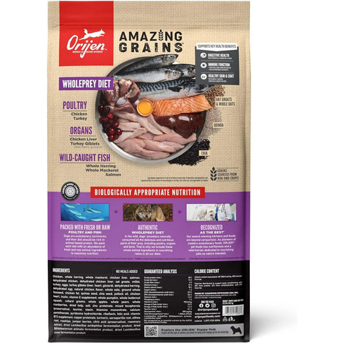 Orijen Amazing Grains Large Breed Puppy Dry Dog Food 22.5lb - Poudre Pet and Feed Supply