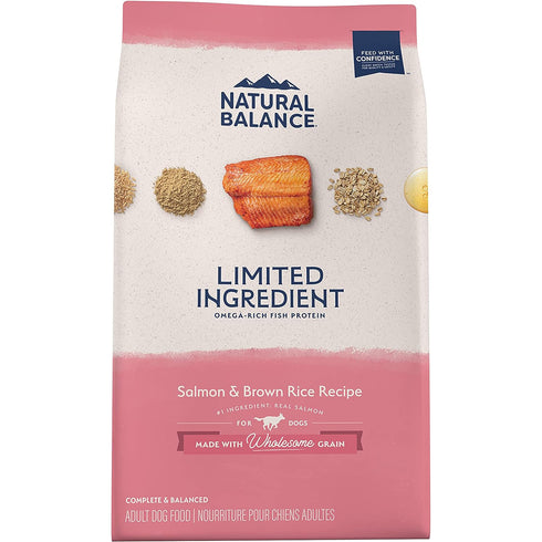 Natural Balance Limited Ingredient Diet Salmon & Brown Rice Recipe Dry Dog Food 24lb - Poudre Pet and Feed Supply