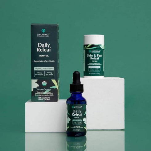 Pet Releaf 100MG Daily Releaf CBD Oil for Small Dogs & Cats 1oz - Poudre Pet & Feed Supply 4