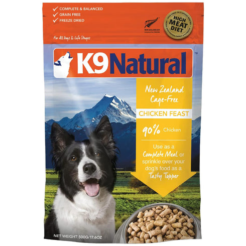 K9 Natural Chicken Feast Freeze-Dried Dog Food 17.6oz - Poudre Pet and Feed Supply