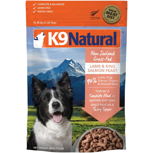 K9 Natural Lamb & King Salmon Feast Freeze-Dried Dog Food 17.6oz - Poudre Pet and Feed Supply