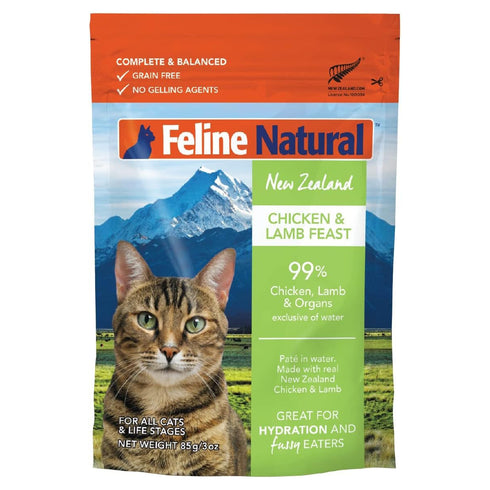 Feline Natural Chicken & Lamb Feast Cat Food Pouch 3oz - Poudre Pet and Feed Supply