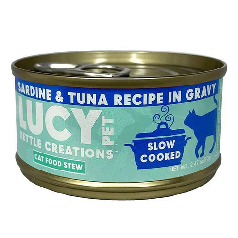 Lucy Pet Kettle Creations Sardine and Tuna Recipe in Gravy Cat Food 2.47oz - Poudre Pet and Feed Supply