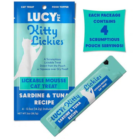 Lucy Pet Kitty Lickies Sardine & Tuna Recipe Cat Treats 4Pk - Poudre Pet and Feed Supply