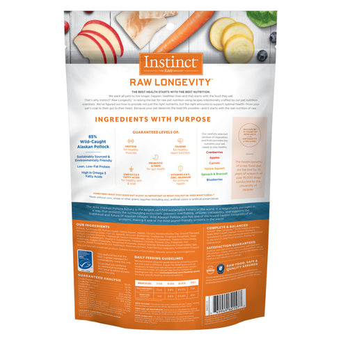 Instinct Pet Food Freeze-Dried Raw Longevity Pollock Dog Food 9.5oz - Poudre Pet and Feed Supply