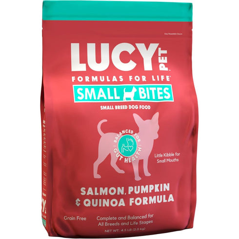 Lucy Pet Salmon Pumpkin & Quinoa Small Bites Dry Dog Food 4.5lb - Poudre Pet & Feed Supply