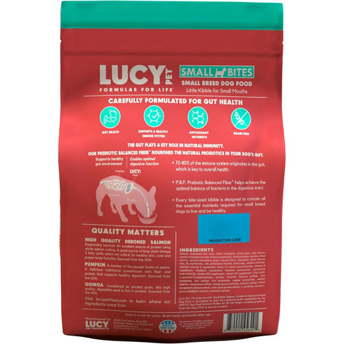 Lucy Pet Salmon Pumpkin & Quinoa Small Bites Dry Dog Food 4.5lb - Poudre Pet & Feed Supply 2